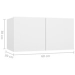 vidaXL Ensemble de meubles TV 8 Pièces Blanc Bois d'ingénierie