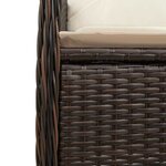 vidaXL Ensemble de bistro de jardin 9 Pièces coussins marron poly rotin