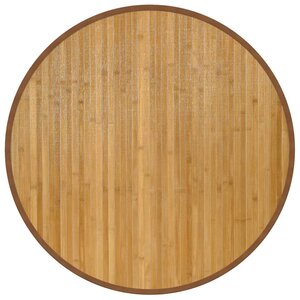 vidaXL Tapis rond naturel 80 cm bambou