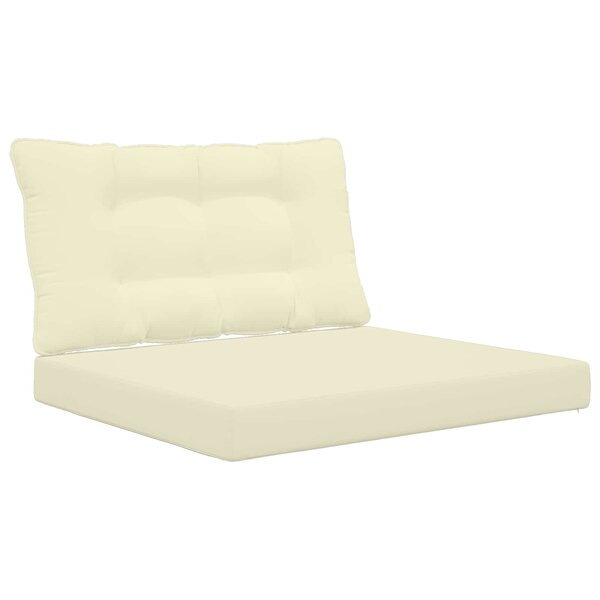 vidaXL Coussin de canapé d'extérieur 2 Pièces Crème Polyester