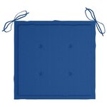 vidaXL Chaises de jardin avec coussins 2 Pièces Acacia solide et acier