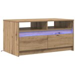 vidaXL Table basse Chêne artisan 90 x 50 x 45 cm Bois d'ingénierie