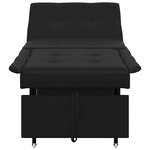 vidaXL Canapé-Lit avec coussin Noir 67 x 194 x 82 cm Contreplaqué