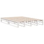 vidaXL Lit bibliothèque sans matelas blanc 160x200 cm bois pin massif