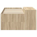 vidaXL Lit haut pour enfants avec bureau Chêne Sonoma 75 x 190 cm