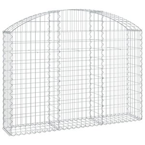 vidaXL Panier de gabions arqué 150x30x100/120 cm Fer galvanisé
