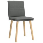 vidaXL Chaises à manger lot de 2 gris foncé tissu
