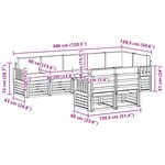 vidaXL Ensemble de canapés d'extérieur 8 pc Naturel et Crème Polyester