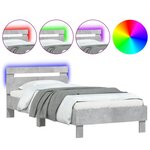 vidaXL Cadre de lit sans matelas avec lumières LED 100x200 cm