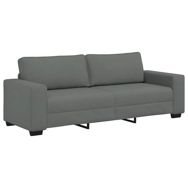 vidaXL Canapé à 3 places gris foncé 180 cm tissu