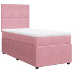vidaXL Sommier à lattes de lit et matelas Rose 80x200 cm Velours