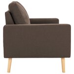 vidaXL Canapé à 2 places Marron Tissu