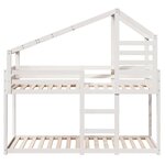vidaXL Lit superposé sans matelas blanc 80x200 cm bois de pin massif