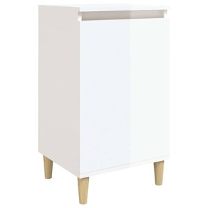 vidaXL Table de chevet blanc brillant 40x35x70 cm bois d’ingénierie