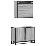 vidaXL Ensemble de meubles de salle de bain 2 Pièces Sonoma gris