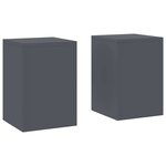 vidaXL Support de Plante 2 Pièces Anthracite 24 x 24 x 35 cm Acier