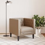 vidaXL Fauteuil Chesterfield cappuccino similicuir