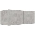 vidaXL Ensemble de meubles TV 8 Pièces Gris béton Bois d'ingénierie