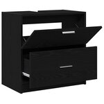vidaXL Meuble sous évier Chêne Noir 59x37x59 cm
