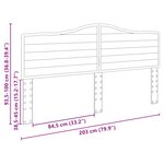 vidaXL Tête de lit Chêne fumé 200 cm Bois d'ingénierie