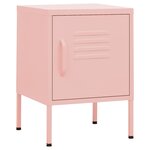 vidaXL Tables de chevet 2 Pièces Rose 35x35x51 cm Acier