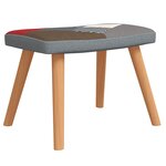 vidaXL Chaise de relaxation avec repose-pied Patchwork Tissu