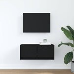 vidaXL Meuble TV chêne noir 60x31x25 5 cm bois d'ingénierie
