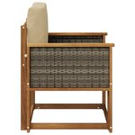 vidaXL Sofa de milieu extérieur Bois d'Acacia Massif Naturel