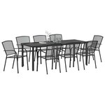 vidaXL Ensemble de salle à manger pour jardin 9 Pièces Anthracite
