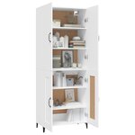 vidaXL Buffet haut Blanc 70x34x180 cm Bois d'ingénierie