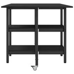 vidaXL Table à dîner 122 x 80 x 76 5 cm Bois d'ingénierie Chêne noir