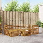 vidaXL Ensemble de canapés d'extérieur 7 pc Naturel Polyester