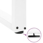 vidaXL Pieds de table basse en U  2 pièces  blanc  50 x (30-31) cm  acier