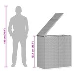 vidaXL Boîte à coussins de jardin Résine tressée 100x49x103 5 cm Noir