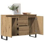 vidaXL Buffet chêne artisanal 101 5x35x70 cm bois d'ingénierie