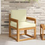 vidaXL Canapé d’extérieur Bois d'acacia massif et polyester Naturel