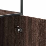 vidaXL Buffet haut chêne marron 35 5x35x139 cm bois d'ingénierie métal