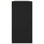 vidaXL Bibliothèque avec portes noir 204x37x75 cm bois d'ingénierie