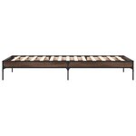 vidaXL Cadre de lit chêne marron 90x190 cm bois d'ingénierie et métal