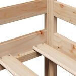 vidaXL Lit de jour avec tiroirs sans matelas 90x200 cm bois massif