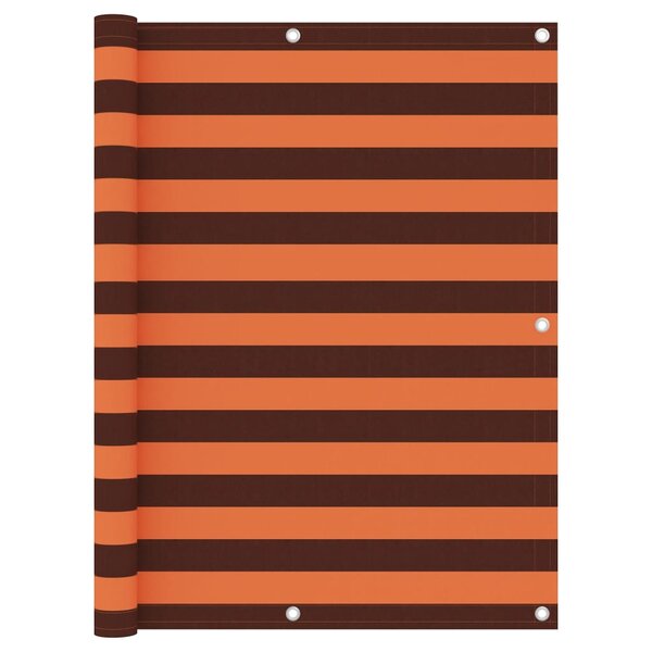 vidaXL Écran de balcon Orange et marron 120x300 cm Tissu Oxford