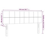 vidaXL Tête de lit à LED Gris foncé 144x5x78/88 cm Tissu