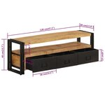 vidaXL Meuble TV 120x30x40 cm Bois massif de manguier