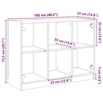 vidaXL Buffet blanc 102x37x75 5 cm bois d'ingénierie