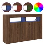 vidaXL Buffet Chêne brun 116 x 30 x 75 cm Bois d'ingénierie