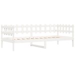 vidaXL Lit de jour sans matelas blanc 90x200 cm bois de pin massif