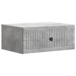 vidaXL Cabinet de chevet avec tiroir Gris béton 49 x 34 5 x 20 cm