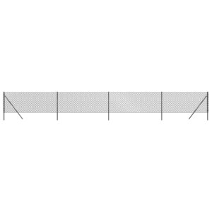 vidaXL Clôture à mailles losangées anthracite 1x10 m