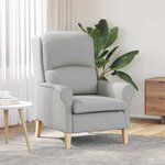 vidaXL fauteuil Gris nuage 76 x 94 x 102 cm tissu