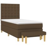 vidaXL Sommier à lattes de lit avec matelas Marron foncé 100x200 cm